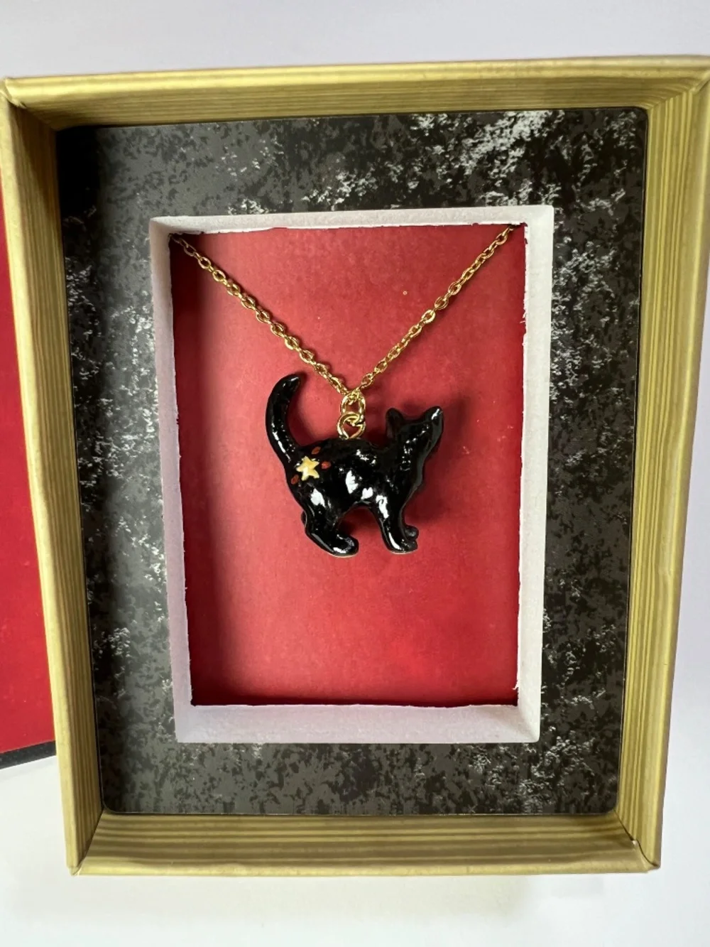 NIB Camp Hollow Black Cat Necklace